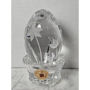 Sullivan's 24% PbO Lead Crystal Egg w/ Footed Base Made in Poland